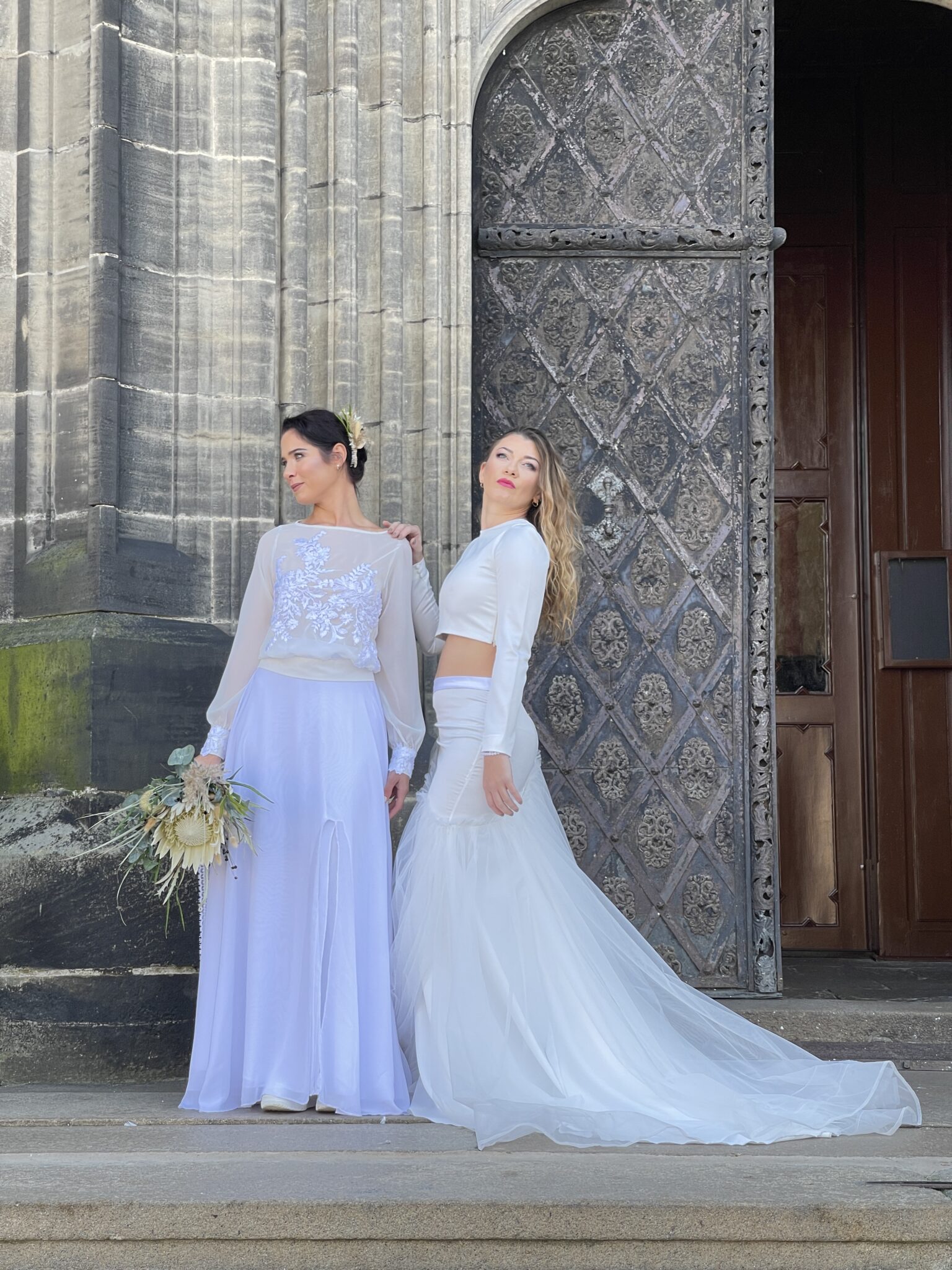 Svatební šaty ušité v atelieru Pardubice.